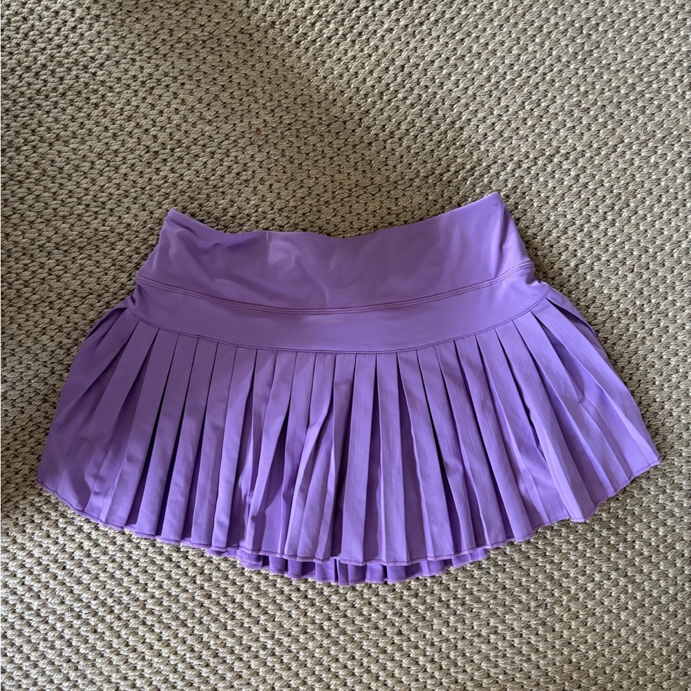 Women’s Gold Hinge Pleated Tennis Skirt Built In Bike Shorts Purple Size medium